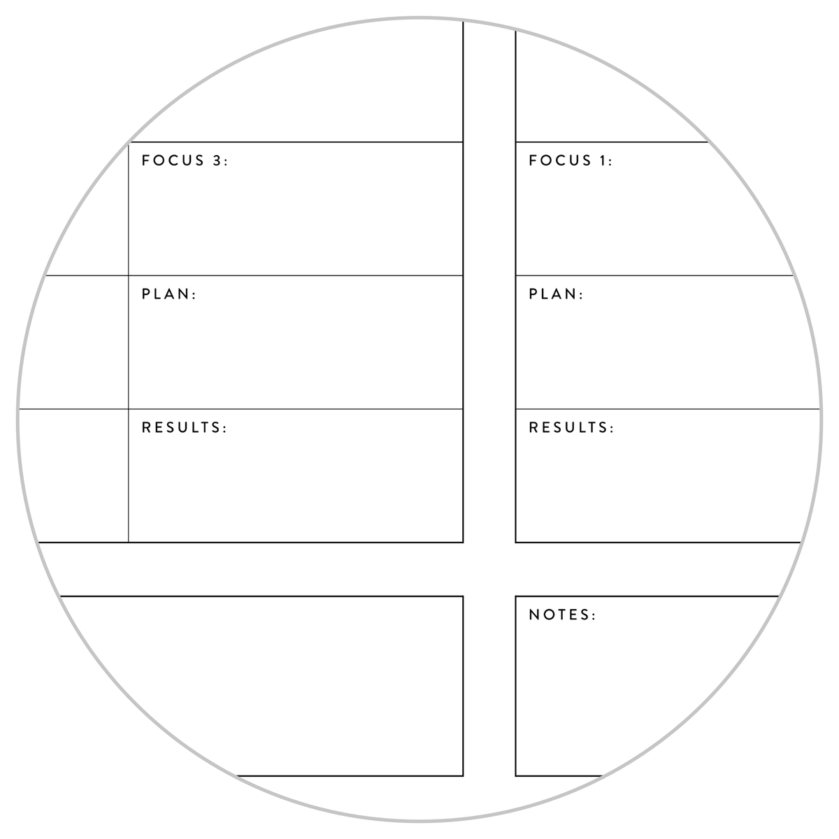 ANNUAL FOCUS AND GOALS WALL PLANNER - UNDATED