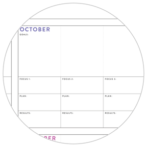 ANNUAL FOCUS AND GOALS WALL PLANNER - UNDATED | RAINBOW