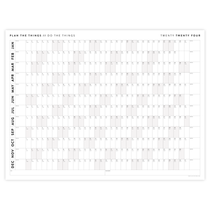 GIANT 2024 WALL CALENDAR | HORIZONTAL WITH GRAY WEEKENDS