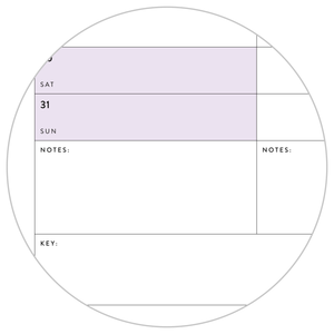 PRINTABLE SIX MONTH 2023 WALL CALENDAR (JANUARY TO JUNE) WITH PURPLE WEEKENDS - INSTANT DOWNLOAD