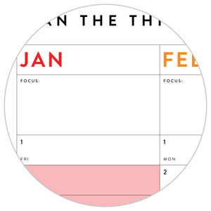 PRINTABLE SIX MONTH 2023 WALL CALENDAR (JANUARY TO JUNE) WITH RAINBOW WEEKENDS - INSTANT DOWNLOAD