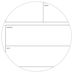 PRINTABLE UNDATED QUARTERLY WALL CALENDAR - MONDAY START - RAINBOW (3) WEEKENDS - INSTANT DOWNLOAD