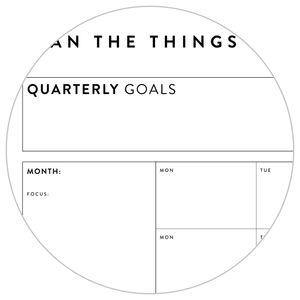 UNDATED QUARTERLY GIANT WALL CALENDAR - MONDAY START - GRAY/GREY WEEKENDS