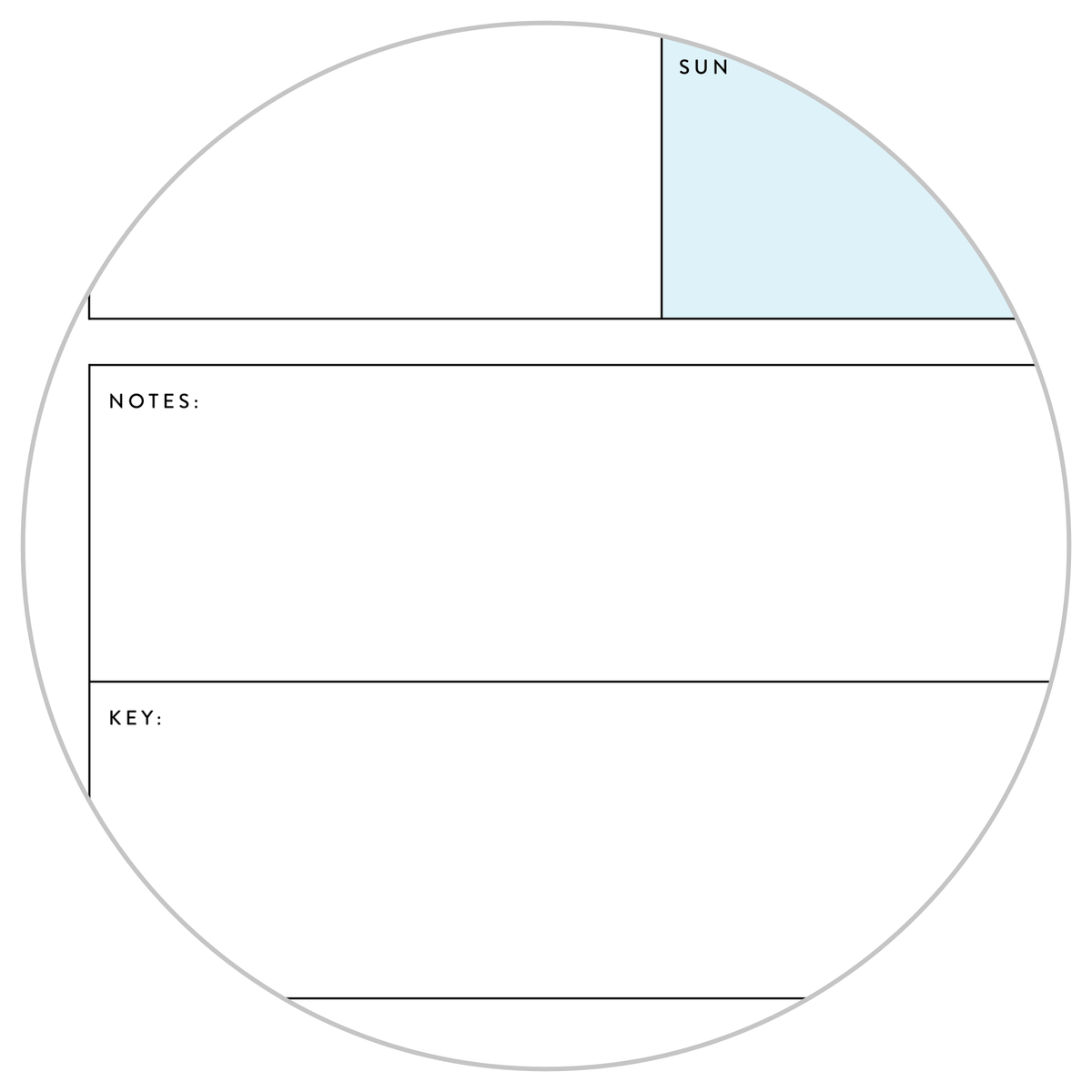 UNDATED QUARTERLY GIANT WALL CALENDAR - SUNDAY START - BLUE WEEKENDS