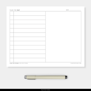 Daily Simple Schedule with Vertical Timeline - Undated Printable Planner Inserts (A4 + US Letter)