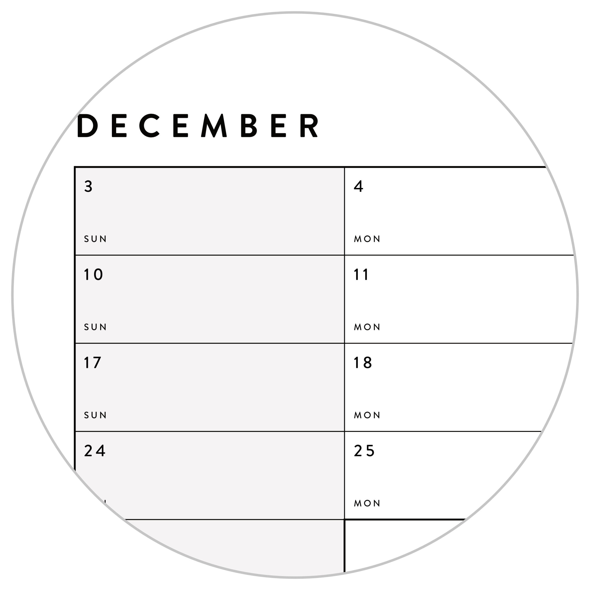 PRINTABLE 2023 FOUR MONTH WALL CALENDAR BUNDLE (GRAY) SUNDAY START - I -  Plan The Things