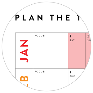 GIANT 2023 WALL CALENDAR | HORIZONTAL WITH RAINBOW WEEKENDS