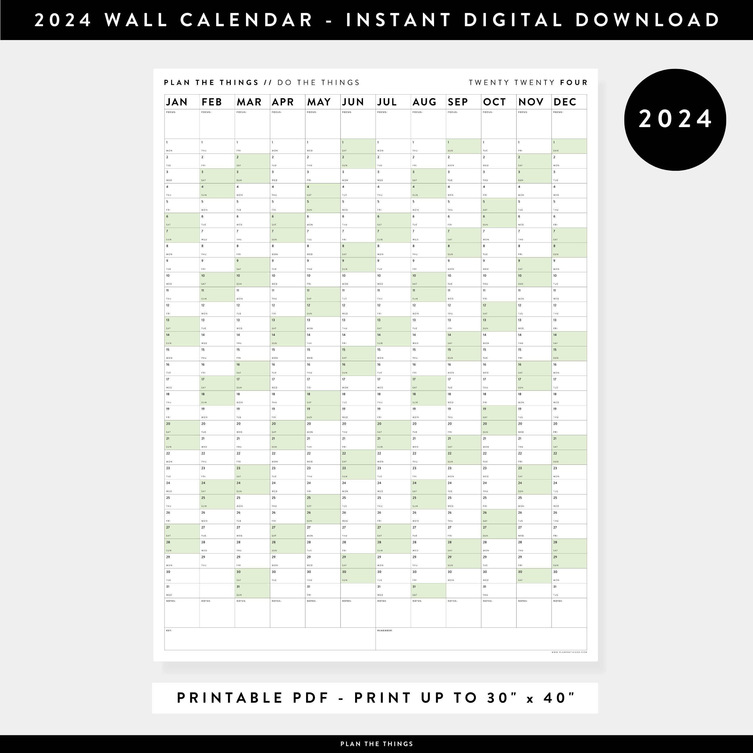 Favorite Things 2024 Wall calendar