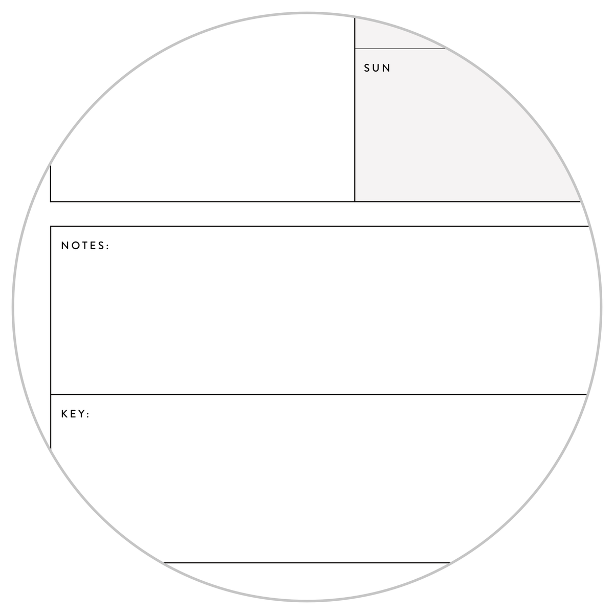 UNDATED QUARTERLY GIANT WALL CALENDAR - SUNDAY START - GRAY/GREY WEEKENDS