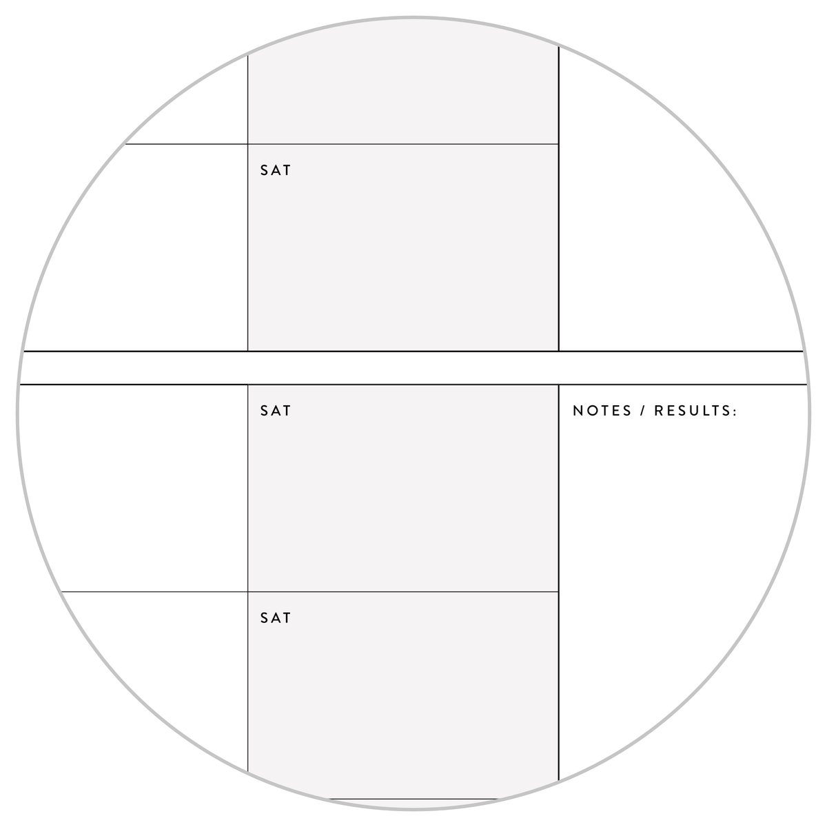 PRINTABLE UNDATED QUARTERLY WALL CALENDAR - SUNDAY START - GRAY WEEKENDS - INSTANT DOWNLOAD