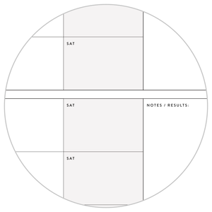 PRINTABLE UNDATED QUARTERLY WALL CALENDAR - SUNDAY START - GRAY WEEKENDS - INSTANT DOWNLOAD