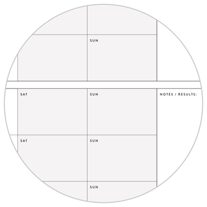 PRINTABLE UNDATED QUARTERLY WALL CALENDAR - MONDAY START - GRAY WEEKENDS - INSTANT DOWNLOAD