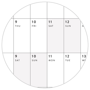 PRINTABLE HORIZONTAL 2023 WALL CALENDAR WITH GRAY WEEKENDS - INSTANT DOWNLOAD