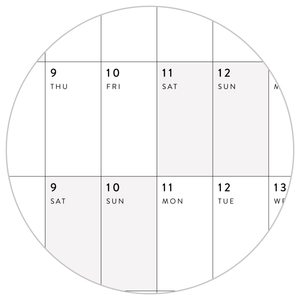 GIANT 2024 WALL CALENDAR | HORIZONTAL WITH GRAY WEEKENDS