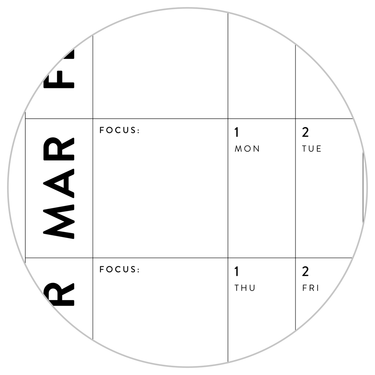 PRINTABLE 2025 HORIZONTAL WALL CALENDAR MINIMAL - INSTANT DOWNLOAD