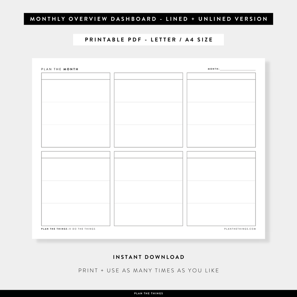 monthly-overview-dashboard-planner-printable-project-planner-printab-plan-the-things