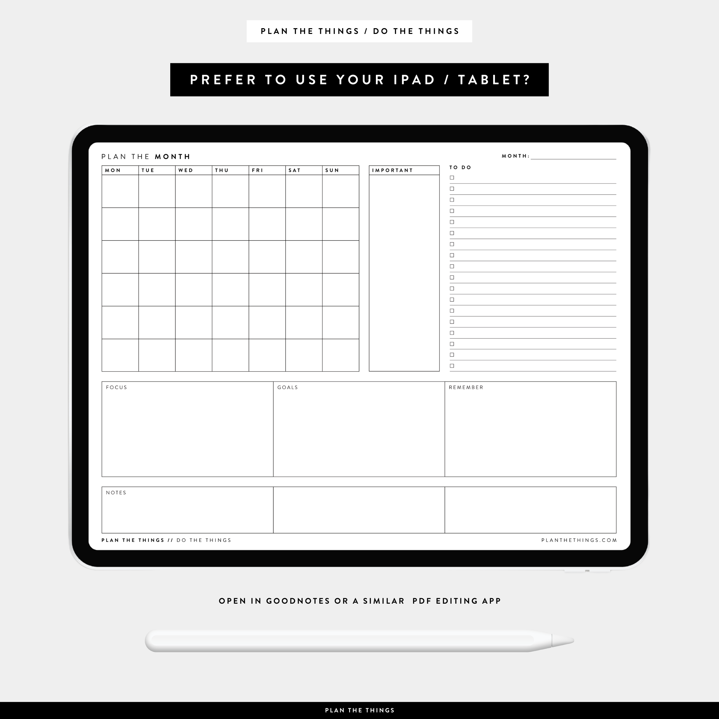 Printable planner insert bundle