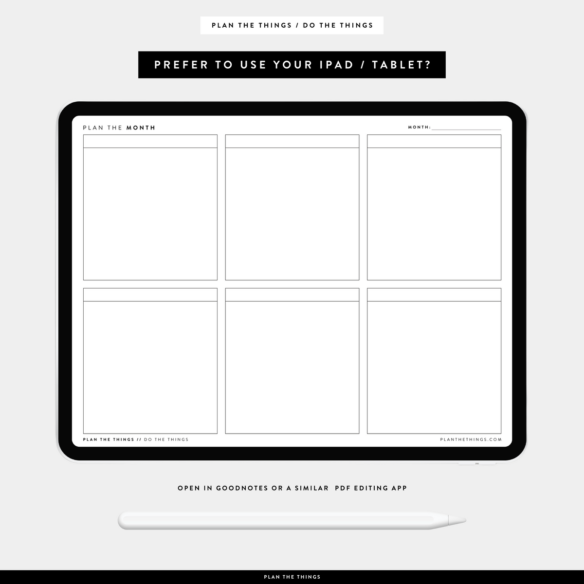 Monthly Overview Dashboard Planner Printable / Project Planner Printable Planner Inserts (A4 + US Letter)