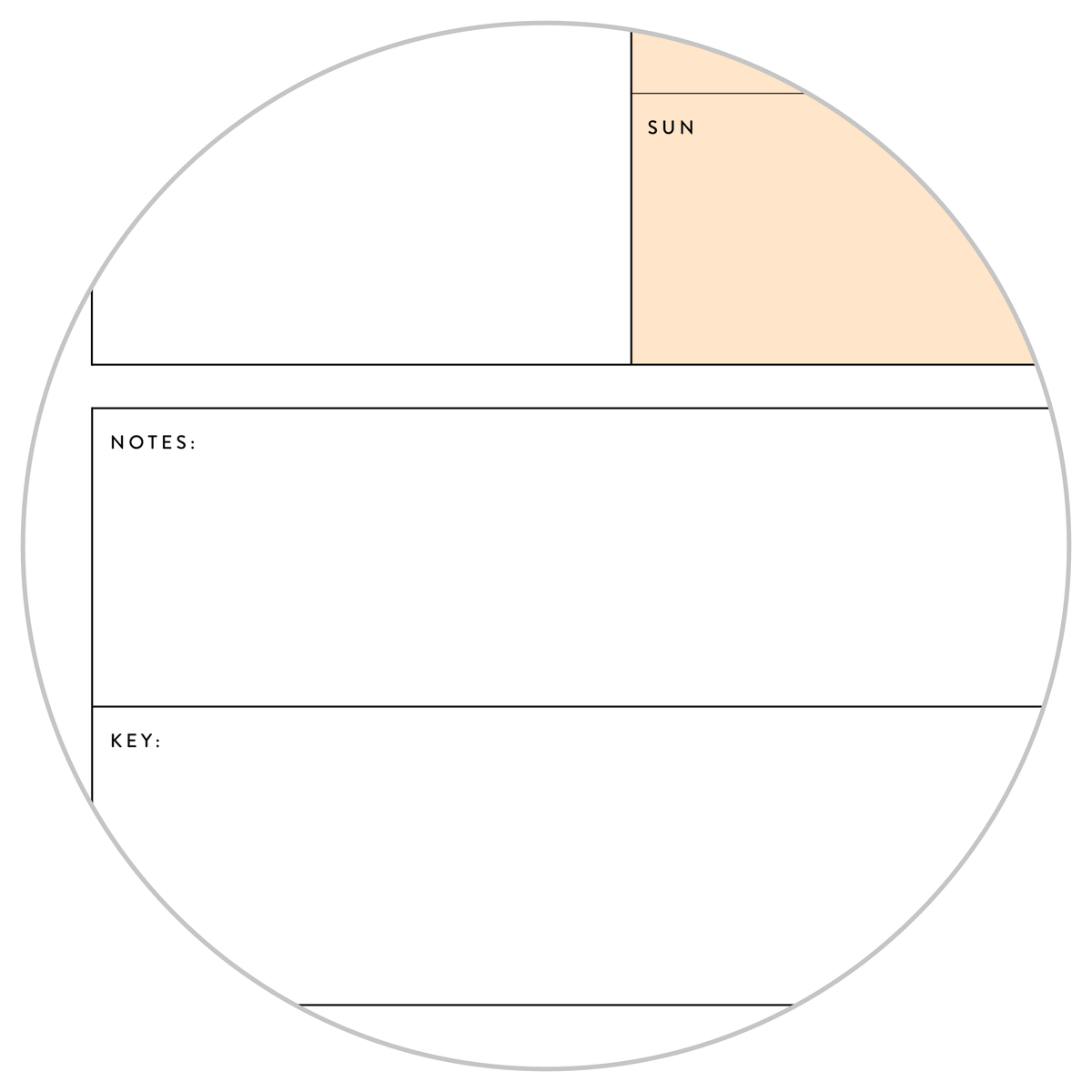 UNDATED QUARTERLY GIANT WALL CALENDAR - SUNDAY START - ORANGE WEEKENDS