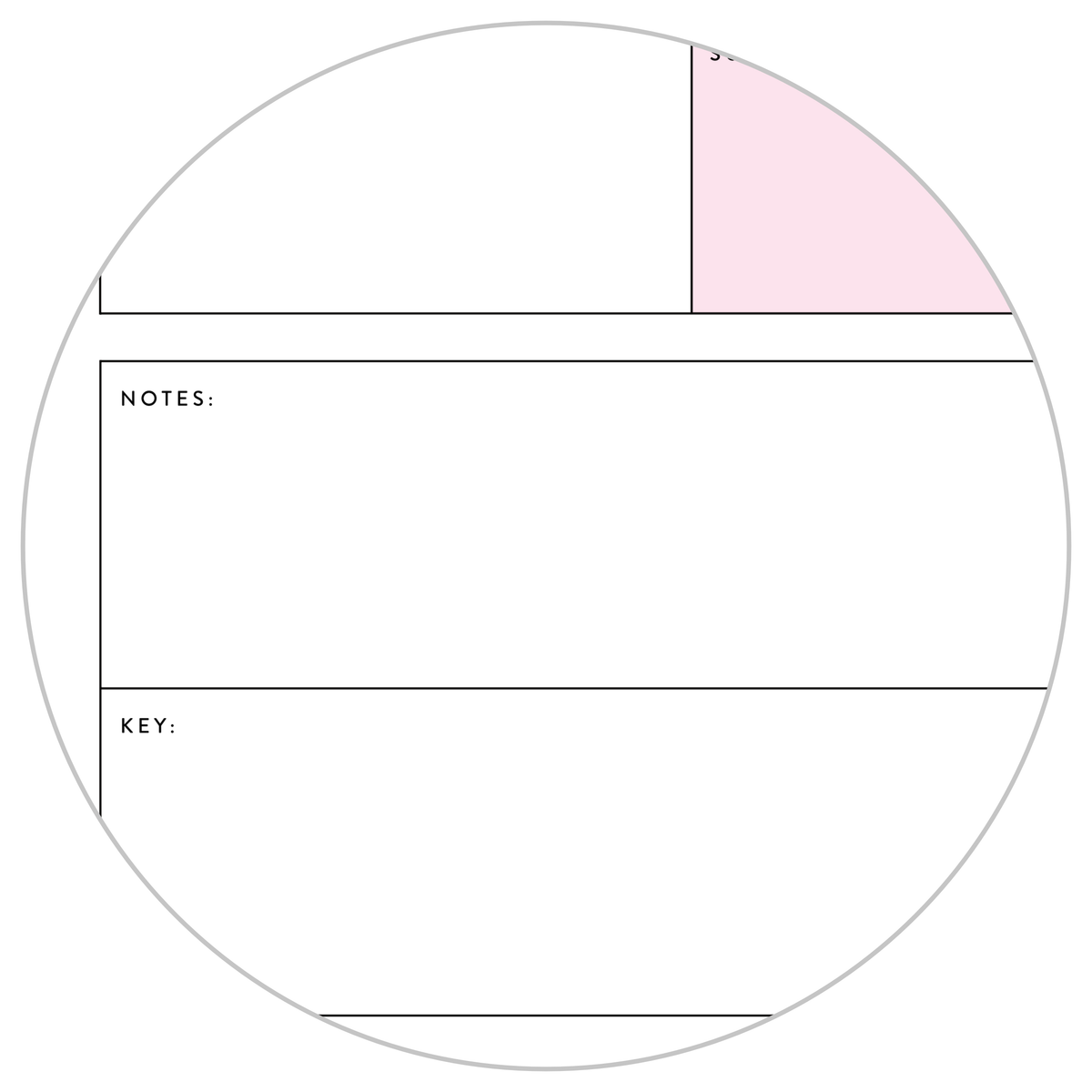 UNDATED QUARTERLY GIANT WALL CALENDAR - SUNDAY START - PINK WEEKENDS