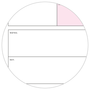 PRINTABLE UNDATED QUARTERLY WALL CALENDAR - SUNDAY START - PINK WEEKENDS - INSTANT DOWNLOAD