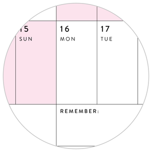 GIANT 2024 WALL CALENDAR | HORIZONTAL WITH PINK WEEKENDS