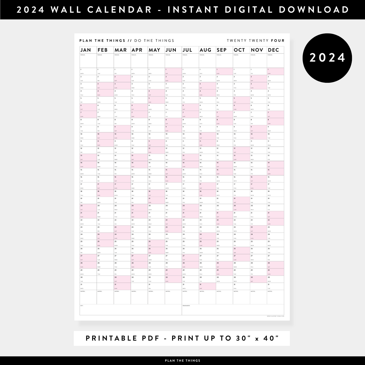 printable-vertical-2024-wall-calendar-with-pink-weekends-instant-dow-plan-the-things
