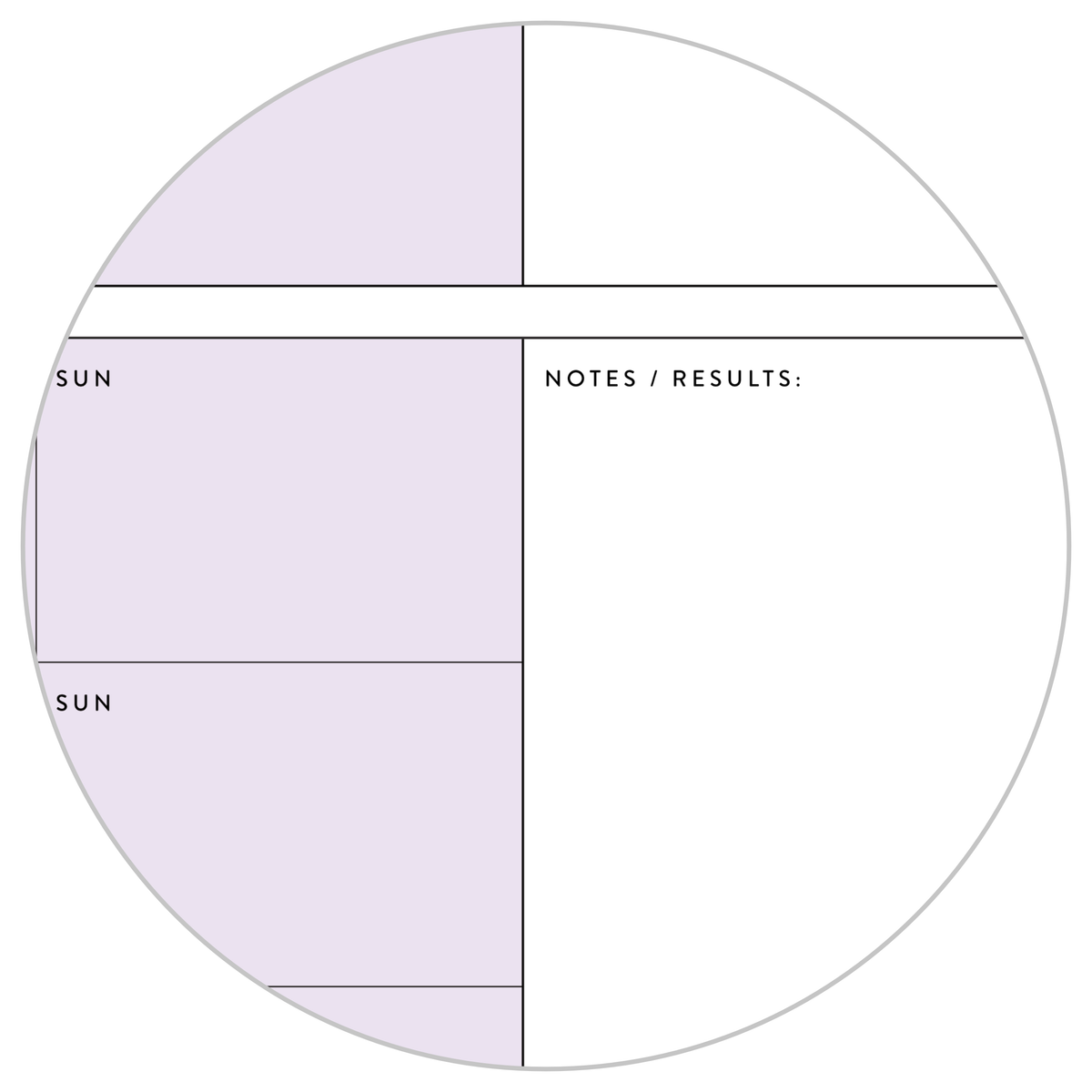 PRINTABLE UNDATED QUARTERLY WALL CALENDAR - MONDAY START - PURPLE WEEKENDS - INSTANT DOWNLOAD