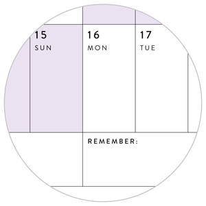 GIANT 2024 WALL CALENDAR | HORIZONTAL WITH PURPLE WEEKENDS