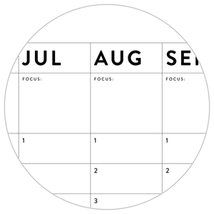 GIANT UNDATED PERPETUAL WALL CALENDAR / BIRTHDAY CALENDAR (VERTICAL / B + W)