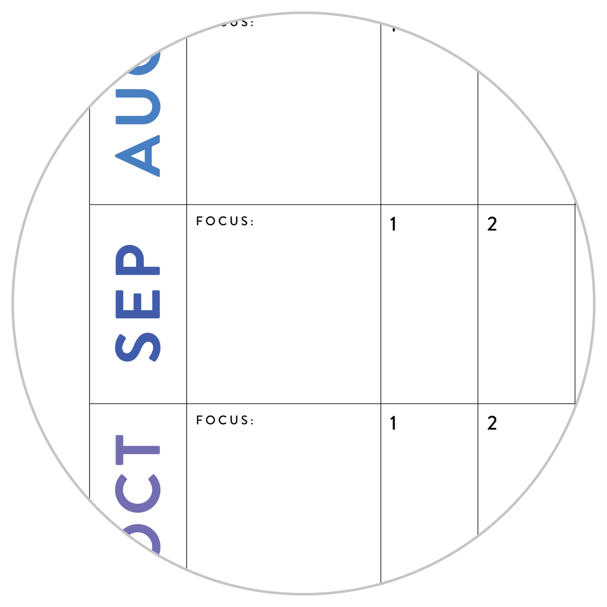 PRINTABLE UNDATED PERPETUAL WALL CALENDAR / BIRTHDAY CALENDAR (HORIZONTAL / RAINBOW) - INSTANT DOWNLOAD