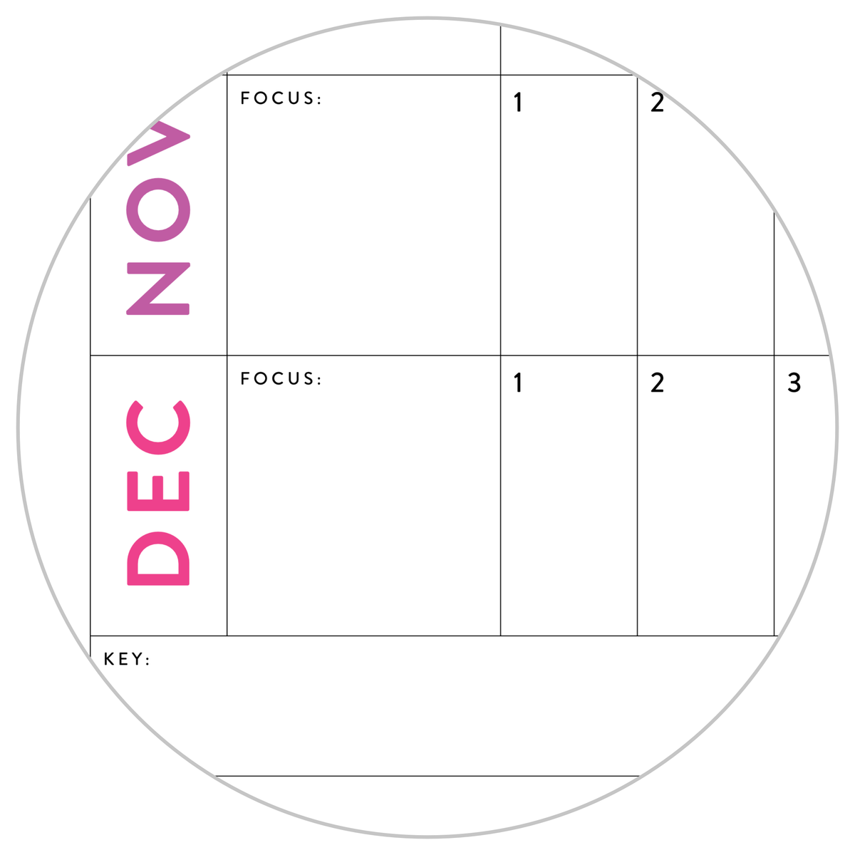 GIANT UNDATED PERPETUAL WALL CALENDAR / BIRTHDAY CALENDAR (HORIZONTAL / RAINBOW)