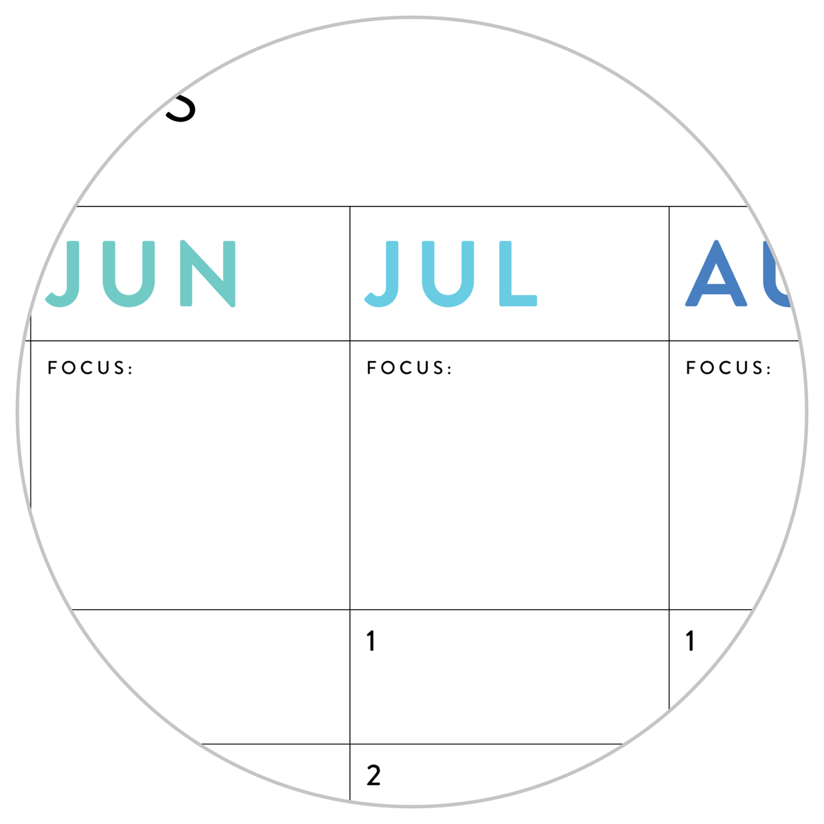 GIANT UNDATED PERPETUAL WALL CALENDAR / BIRTHDAY CALENDAR (VERTICAL / RAINBOW)