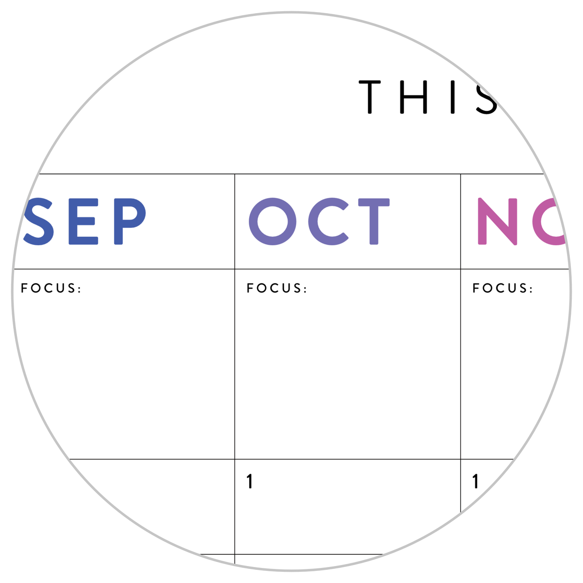 GIANT UNDATED PERPETUAL WALL CALENDAR / BIRTHDAY CALENDAR (VERTICAL / RAINBOW)