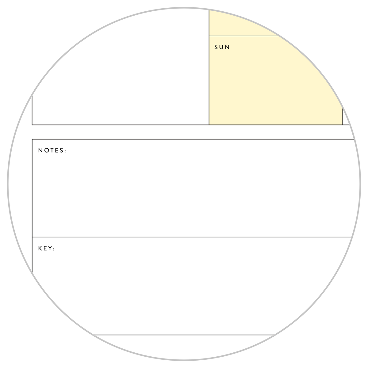 PRINTABLE UNDATED QUARTERLY WALL CALENDAR - SUNDAY START - RAINBOW (1) WEEKENDS - INSTANT DOWNLOAD