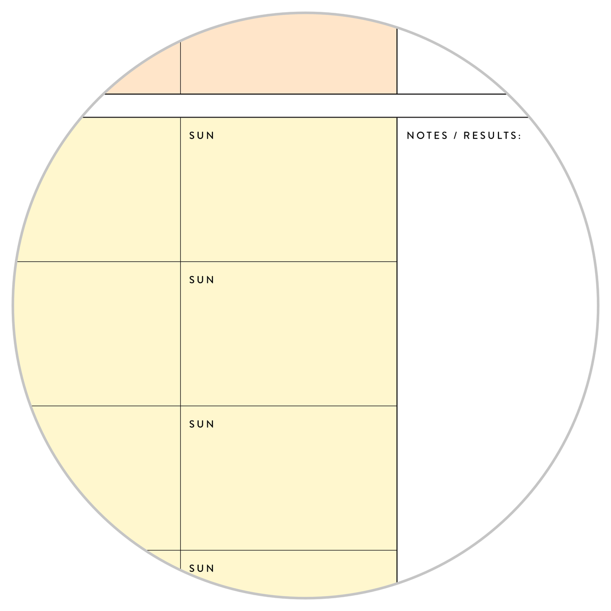 PRINTABLE UNDATED QUARTERLY WALL CALENDAR - MONDAY START - RAINBOW (1) WEEKENDS - INSTANT DOWNLOAD