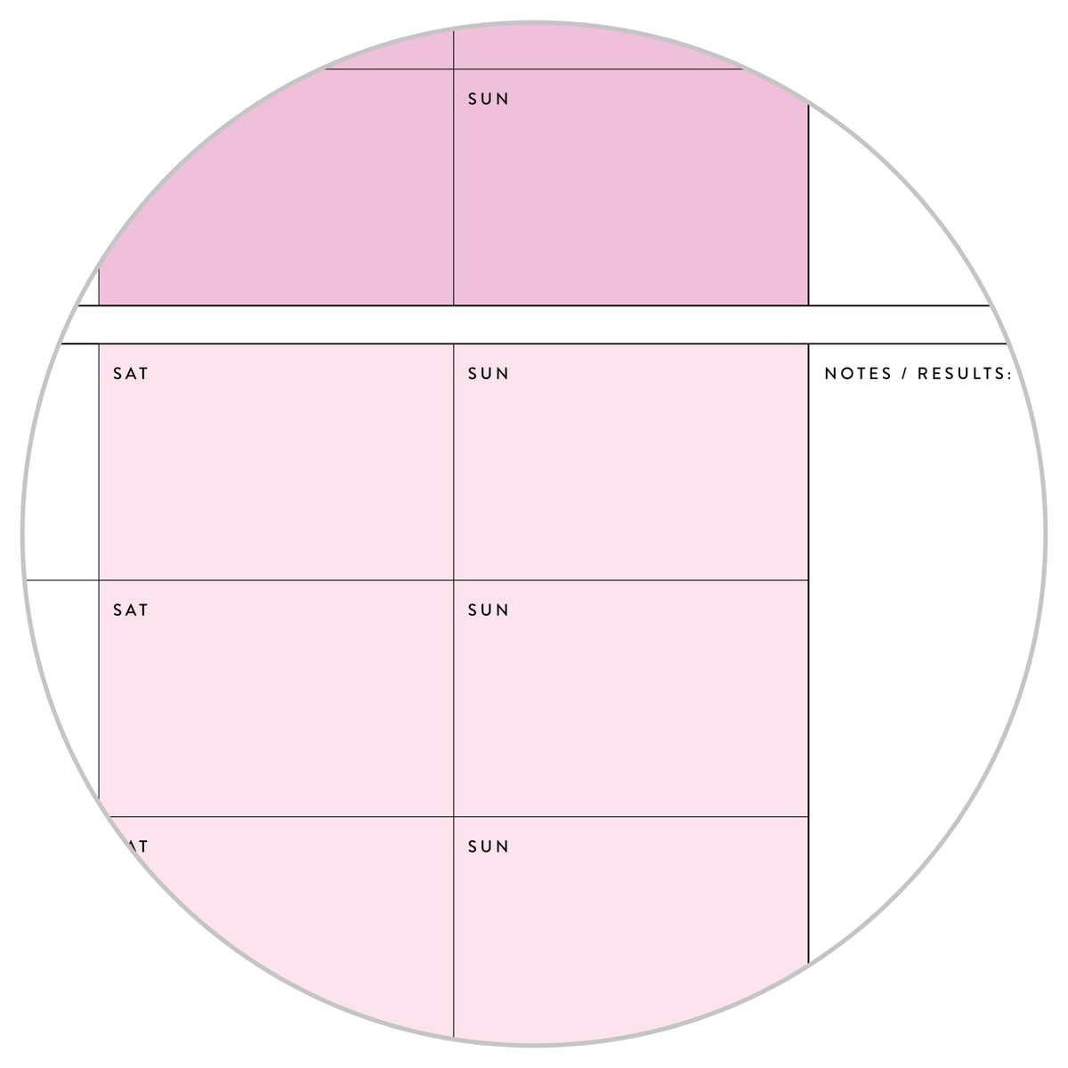 PRINTABLE UNDATED QUARTERLY WALL CALENDAR BUNDLE - MONDAY START - RAINBOW WEEKENDS - INSTANT DOWNLOAD