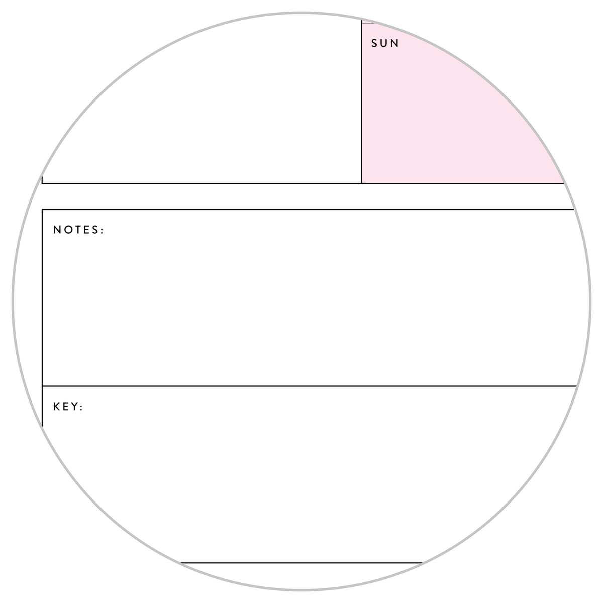 PRINTABLE UNDATED QUARTERLY WALL CALENDAR - SUNDAY START - RAINBOW (4) WEEKENDS - INSTANT DOWNLOAD