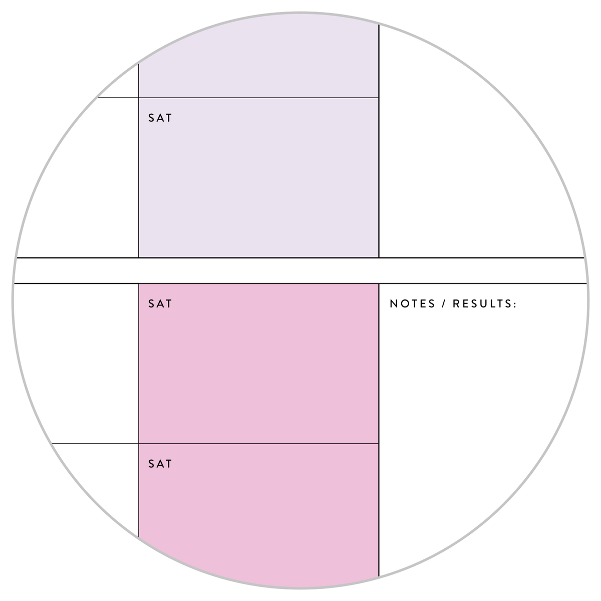 PRINTABLE UNDATED QUARTERLY WALL CALENDAR - SUNDAY START - RAINBOW (4) WEEKENDS - INSTANT DOWNLOAD