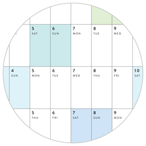 GIANT 2023 WALL CALENDAR | HORIZONTAL WITH RAINBOW WEEKENDS