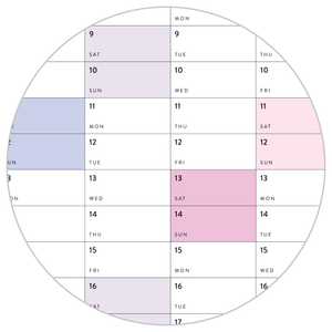 PRINTABLE VERTICAL 2024 WALL CALENDAR WITH RAINBOW WEEKENDS - INSTANT DOWNLOAD